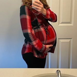 Flannel maternity top size small